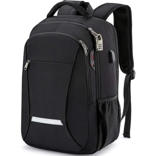 Hot Kf-Durable Water Resistant College School Backpack Laptop Bag For Women Fits 15.6 Inch Computer And Notebook, Black