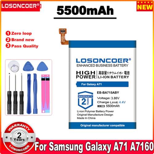 LOSONCOER New listing 5200mAh EB-BA715ABY Battery for Samsung Galaxy A71 SM-A7160 A7160 Replacement Phone Battery