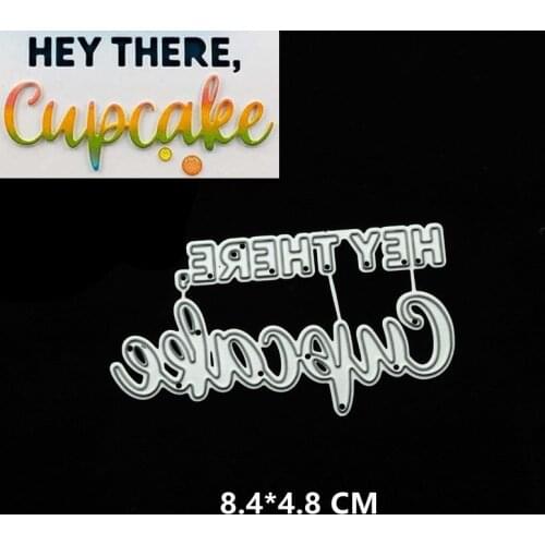 2021 New Hey There In English Cutting Dies DIY Scrapbooking Embossing Paper Photo Frame Stamps Crafts Template Mould Stencils