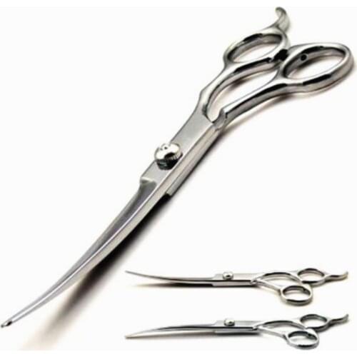 7 '' Japan 440c pet dog grooming Curved berber hair cutting scissors dog sissors barber haircutting shears hairdressing scissors