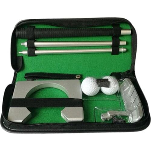 Portable Golf Three-section Assembly Putter Putting Trainer Driver Balls Set Indoor Equipment Office Home Practice Ball