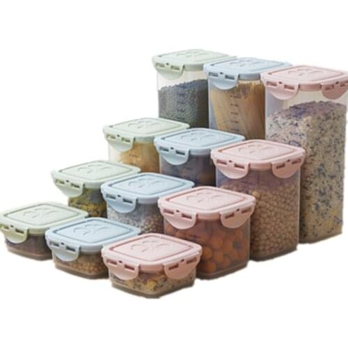 Whole Grains Storage Tank Plastic Square Sealed Food Storage Tank Color Random Contact Plus Carton Bottles