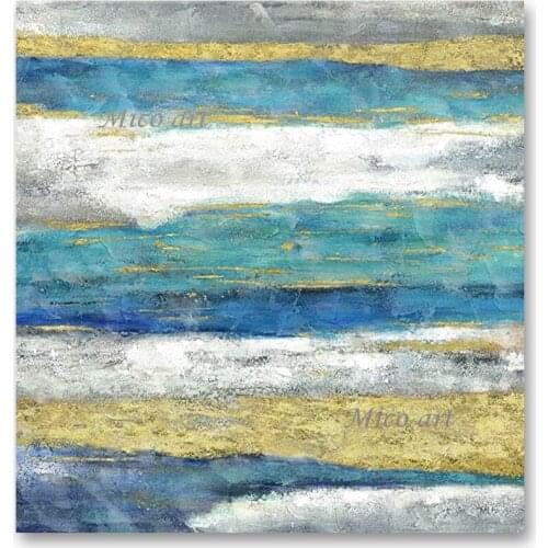 Modern Bedroom Decor Abstract Colorful Canvas Painting Art 100% Hand-painted Oil Painting Canvas Roll Wall Art For Hotel Room