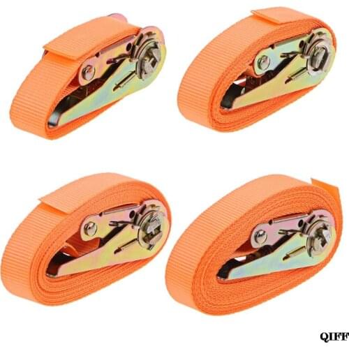 Porable Heavy Duty Tie Down Cargo Strap Luggage Lashing Strong Ratchet Strap Belt With Metal Buckle May06