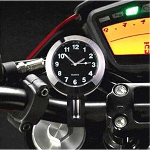 Universal Waterproof Bike Watch Glow In Dark Clock Motorcycle Alluminum Alloy Dial Mini for Mounting Bicycle Handlebar Y5GF