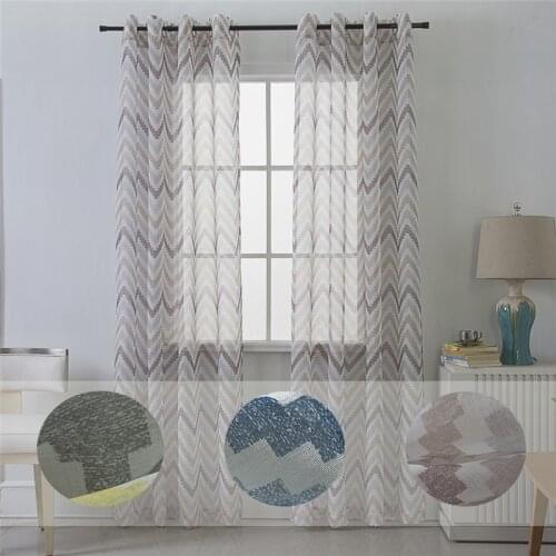 Water Ripple Sheer Curtains for Living Room Jinya Home Grommet Top Window Door Curtain Panels for Bedroom Custom Made Drapes