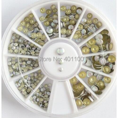 Wholesales 100 Wheels 1000 Pcs Nail Rhinestone Beads Decoration For Nail Art DIY 3D Decoration Nail Polish Acrylicstone D0883XX