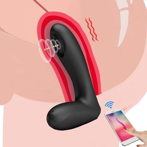 12-frequency Prostate Massage Vibrator Anal Sex Toy For Men Electric Shock Pulse App Remote Control Butt Plug Masturbator