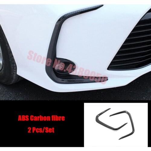 ABS Plastic For Toyota Corolla Sedan 2019 2020 Accessories Car front fog lamp eyebrow Decoration Cover Trim Car Styling 2pcs