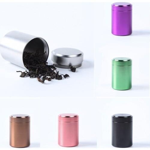70ML Airtight Smell Proof Container Aluminum Herb Stash Metal Sealed Can Tea Jars Boxes