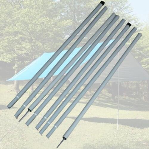 8 Sections Iron Awning Boom Tent Rods Canopy Poles Tarp Holder Bracket for Outdoor Camping