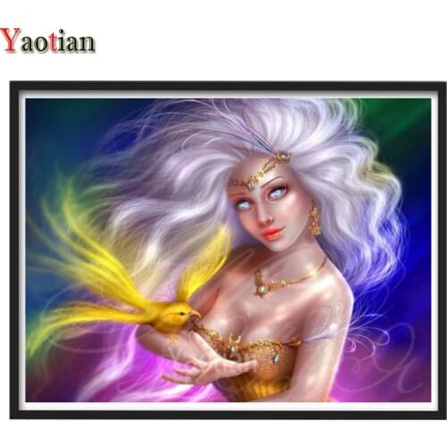 Diy 5D Diamond Painting Full Square/Round Fantasy beauty and bird Diamond Mosaic Cross Stitch Embroidery Rhinestones Home Decor
