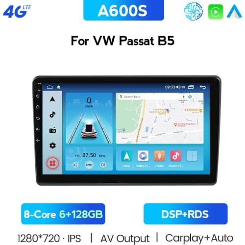 Carplay 2Din Android 10 Car DVD Radio Multimedia Player GPS For VW Volkswagen PASSAT B5 MK4 MK5 JETTA BORA POLO TRANSPORT T5 DSP