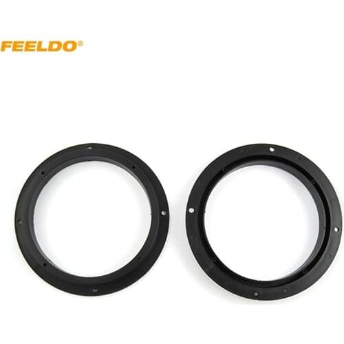 FEELDO 2pcs Car Speaker Spacer Mat for Hyundai Elantra 2011 Audio Plates Bracket Pad Stereo Refitting Rings Trim Kit #HQ6044
