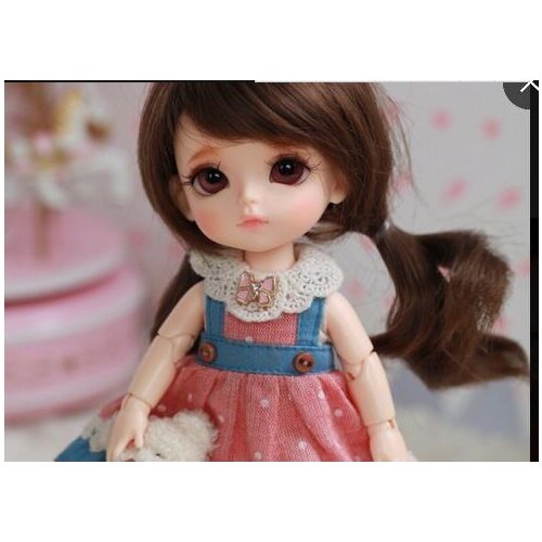 Free shipping bjd 1/8 dolls yellowW Happy with eyes