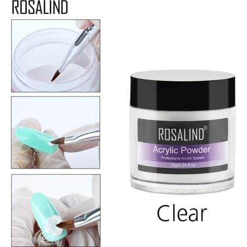 Nail Glitter ROSALIND 3D 10g Painting Acrylic Powder Crystal Nail Art Tips Builder Trans Rosalind nail crystal powder maquillaje