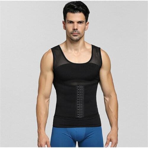 Bodysuit Men T Shirt Waist Corset Body Shaper Waistcoat Slimming Belt Beer Bellies Underwear Abdominal Binder Reductive Girdle