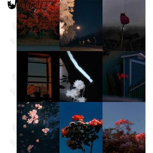 Black Flower Night Scenery Diamond Painting 5Ddiy Wall Art Cross Stitch Mosaic Patch Diamond Embroidery Home Decoration Gift