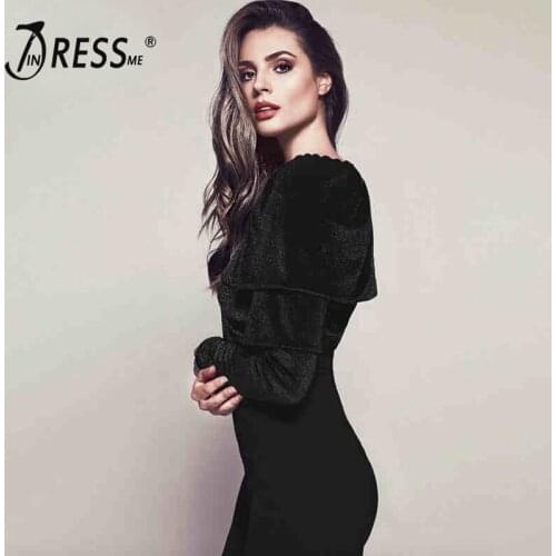 INDRESSME Women Runway Jumpsuits One Shoulder Romper Jumpsuit Sexy Lace Up Party Club Bodycon Bodysuit Summer Hot 2018