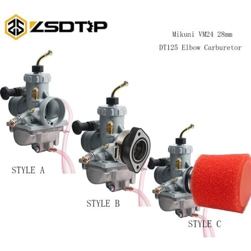 ZSDTRP Carburetor Air Inlet 35mm DT125 Carburetor For Yamaha VM24 With Air Filter Straight Tube Sponge Carburetor Interface
