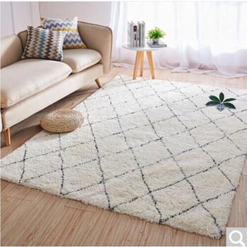 Living Room Bedroom Carpet Crawling Mat Modern Black White Geometric Pattern Sofa Cushion Non-slip Home Decoration Products