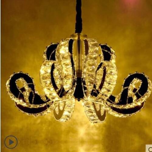 Creative led restaurant lamp chandelier modern minimalist hotel atmosphere living room lamp villa project large candle crystal
