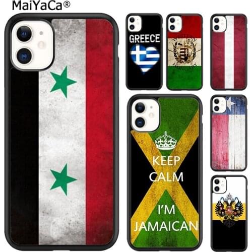 MaiYaCa Syria Hungary Latvia Russia South Korea flag Phone Case For iPhone SE 6s 7 8 plus X XR XS 11 12 pro max Galaxy S8 S9 S10