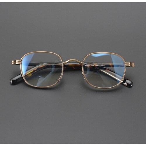 Pure Titanium Retro glasse frame men Vintage square optical designer eyeglasses Myopia reading prescription women clear eyewear