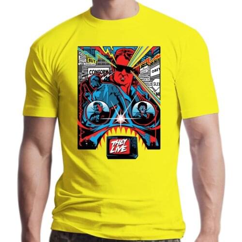 New They Live, Movie poster 1988, John Carpenter, T-Shirt WHITE BLACK S-3XL Tee Shirt Funny Design