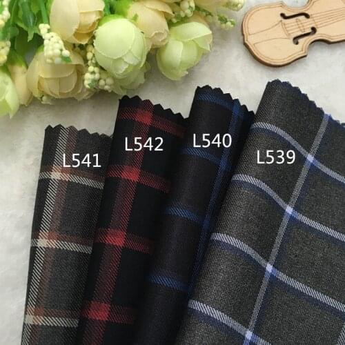 South Korea clothing fashion fabric wool Wool Plaid suit cloth pants vest skirt shorts DIY