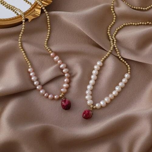 Origin Summer Temperament Handmade Eternal Rose Flower Bracelets for Women Gold Round Beaded Imitation Pearl Bracelets Jewellery