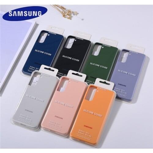 Original Samsung Galaxy S21/S21+/S21 Ultra Shockproof Liquid Silicone Case 360'' Soft Back Protective Cover Shell For s21 Plus