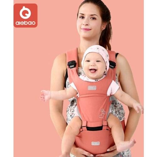 Baby Carrier Infant Ergonomic Hipseat Sling Front Facing Kangaroo Kids Functional Wrap Carrier for Baby Travel 0-36M AEB02
