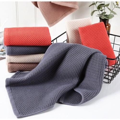 New Arrival 100% Cotton Hand Towels For Adults 34x73cm Plaid Hand Towel Face Care Bathroom Sport Non-disposable Towels