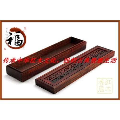 Carved crafts ornaments rosewood rectangular incense sticks of incense box lying a collection