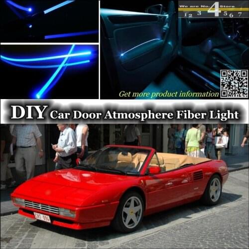 Interior Ambient Light Tuning Atmosphere Fiber Optic Band Lights For Ferrari Mondial Inside Door Panel illumination Tuning