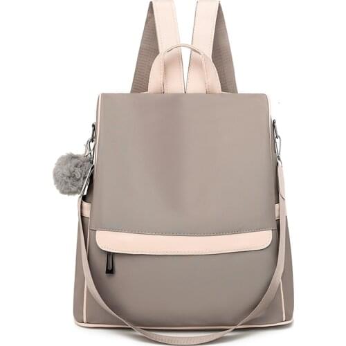 2019 Women Nylon Backpacks For Teenage Girls Sac A Dos Large Capacity School Bags For Girls Solid Rucksacks Female Back Pack