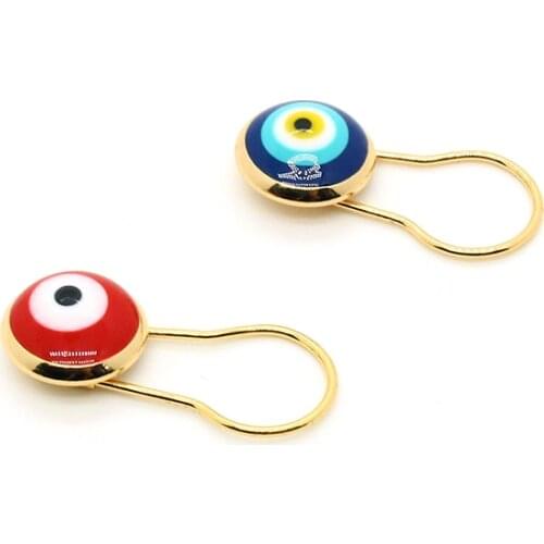 1PC Turkish Evil Eye Brooch Pin For Women Men Cute Vintage Colorful Dropping Oil Round Eye Brooch Badge Lapel Pin Jewelry P122