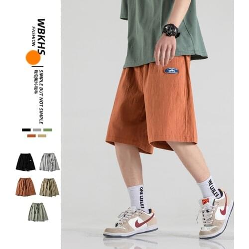 2021 Summer Men Loose-Fitting Plus Size M-5XL Casual Knee Length Pants Fashion Straight Leg Shorts