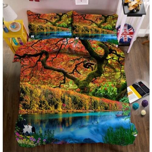3D bedding sets Twin king Queen bedsheet Pillowcase duvet flat sheet Bed Linen king size housse de couette 200*200 imprim