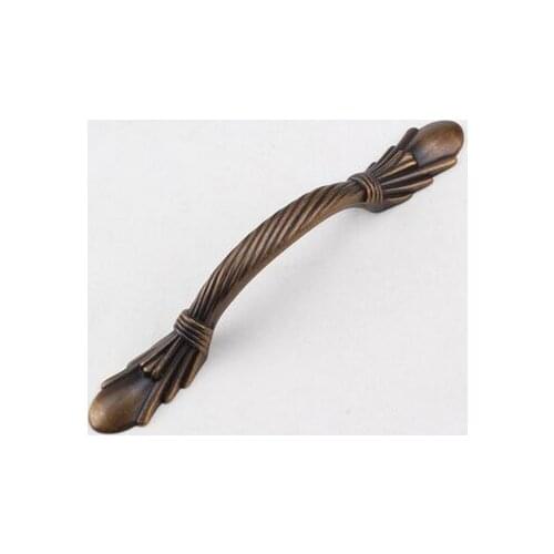 76mm vintage furniture handle bronze kitchen cabinet drawer handle pull 3" antique brass dresser cupboard door knob handle