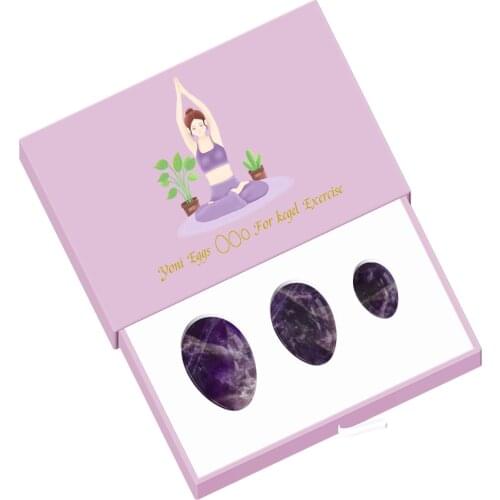 Amethyst Yoni Egg Jade Eggs Women Kegel Exerciser Jade Massager PC Muscles Tightening Massage Balls