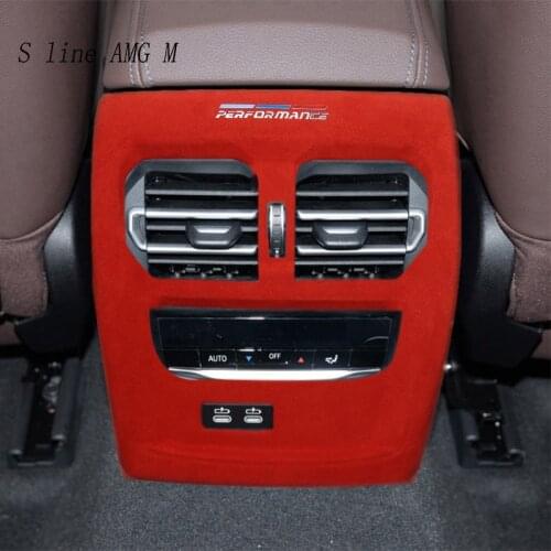 Car Styling Suede Car Wrapping ABS For BMW 3 Series G20 G28 interior Stickers Decals Rear Air Conditioning Outlet Panel Covers