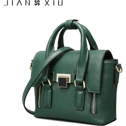 JIANXIU Brand Genuine Leather Handbag Luxury Handbags Women Bags Designer 2021 Shoulder Crossbody Small Smiley Bag 2 Colors Tote