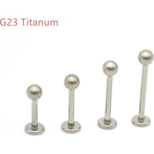 Grade 23 Titanium Lip Bar Stud Labrets Rings Ear Stud Tragus Body Piercing Jewelry Monroe G23 Helix Earrings