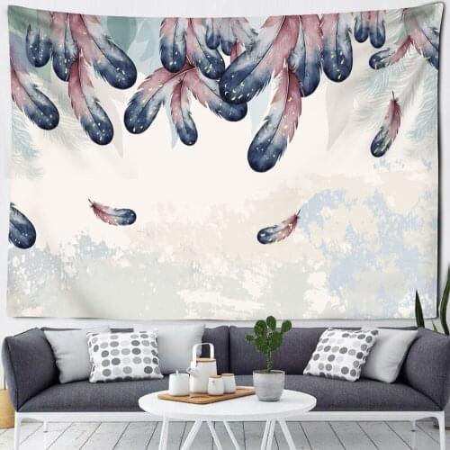 Peacock Feather Tapestry Wall Hanging Bohemian Hippie Tapiz Art Bedroom Living Room Aesthetics Room Home Decor