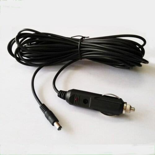 10m Car Charger Plug to DC5.5*2.1 Plug 3A/2464/22AWG Copper Cord Connector Power Cable for Automobile GPS Navigator Massage Pad