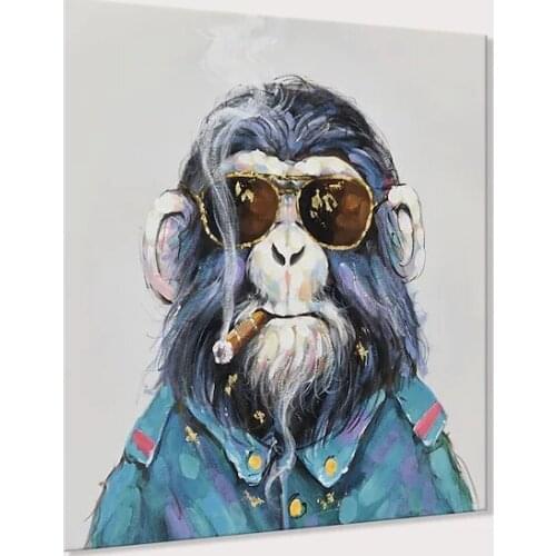 Hand Made Oil Painting The The Gorilla Modern Art Artworks Cartoon On Canvas For Kids Room