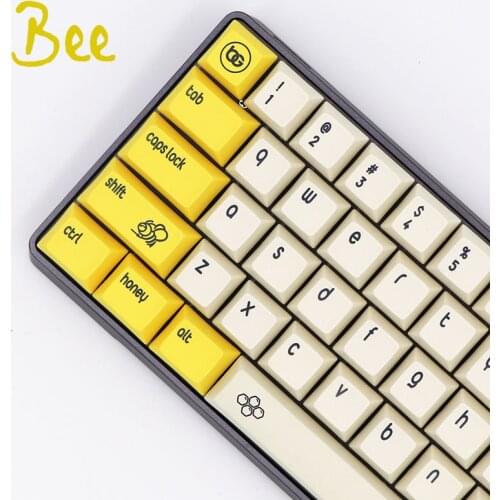 Keypro Bee Ethermal Dye Sublimation fonts PBT DSA keycap For Wired USB mechanical keyboard Cherry MX switch keycaps