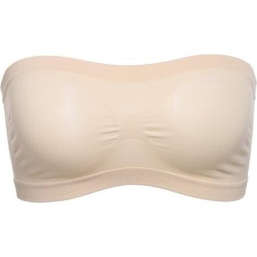 Summer Womens Intimates Tube Top Breathable Strapless Bandeau Bra Strapless fashion Underwear Summer Basic Stretch Underwear